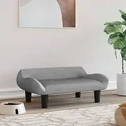 Dog Bed Light Grey 70x40x24 cm Velvet,Dog Beds 4.7KG-171952