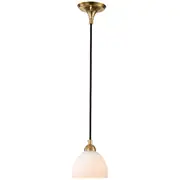 Period Brass Cable Pendants Lights Redfern Opal Matt Glassware Decatron Traditional Lighting