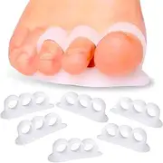 4 Pieces Hammer Toe Straightener and Corrector Soft Gel Crests Splints | Reduce Foot Pain, Prevent Overlap
