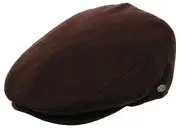 Men's Premium Wool Blend Classic Flat Ivy Newsboy Collection Hat X-Large Brown