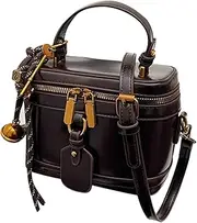 [Generic] Women Square Box Purse - Small Square Box PU Leather Tote Bag,Birthday Mother's Day Versatile Fashion Large Capacity for Cosmetics, Cell Phone, Keys