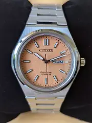 Citizen Super Titanium Sapphire Orange Dial Eco-Drive Men's Watch AW0130-85Z