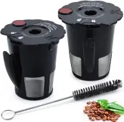 Sikawai My K Cup Reusable Coffee Pods Filter Fit for Keurig 2.0 2PCK-Black