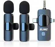 3 in 1 Wireless Lavalier Microphones Compatible on iPhone iPad Android Laptops Camera for Interviewing, Live Streaming, Vlogging Clear Sound Quality, Noise Canceling Lapel Mic