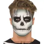 A872 Glow in the Dark Halloween Skeleton Make Up Kit Face Paint Horror Bones