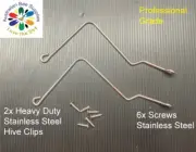 2x Stainless Steel Bee Hive Spring Clips Fastener Beekeeping Accessories