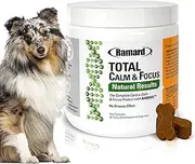 Ramard Total Calm and Focus Treats for Canine — Calming Chews for Dogs with Magnesium and B Vitamins — for Hyper Dogs, Separation Discomfort, Destructive Behavior and Stress Relief — 45 Soft Chews