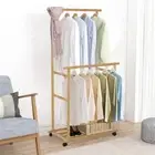 Coat Clothes Rack Hallway Shoe Bench Organiser Garment Hanger Wooden for Indoor