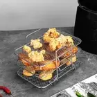 Stackable Grilling Rack Detachable Air Fryer Shelf Microwave