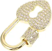 [SEWACC] Necklace Clasp Keychain Necklace Charm Necklace Lobster Claw Carabiner Bracelet Clasps Spring Ring Clasp Kit Fasteners Stacker Rhinestone Lobster Clasps Buckle Holder Golden Copper