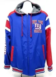 Men's NFL TEAM Reversible Zip Front Hoodie NEW YORK GIANTS Large