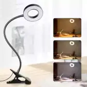 USB LED Desk Lamp with Clip Flexible Dimmable Study Reading Light 3 Color