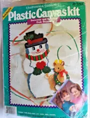 California Country "Snowman & Reindeer Doorstop" Plastic Canvas Kit