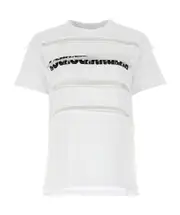 mesh-panel cotton T-shirt 1,2 White
