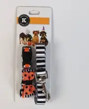 Dog Halloween Collar w Bow and Leash Set Kensington Kennel Club SMALL