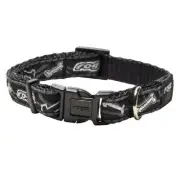 Rogz Fancy Dress Dog Collar, Black Bones MEDIUM