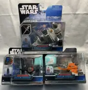 Star Wars Micro Galaxy Squadron Series 5 Lot - B-Wing, TIE Fighter, T-70 X-Wing