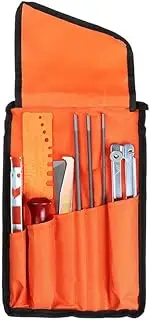 AIMALL 10PCS Chainsaw File Filing Kit Files Tool Chain Sharpener for Stihl, Durable Metal & Hardwood, Portable Design with Storage Bag