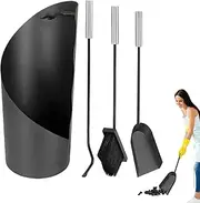 Fireplace Tools Set Indoor,4X Fire Pit Tools for Fireplace Companion | Kitchen Fireplace Set, Ergonomic Fireplace Accessories Professional for Outdoor Women, Men