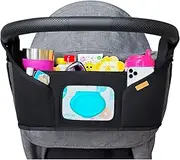 liuliuby Stroller Organizer - Large Storage Space with Easy Access Wipe Pocket and Customizable Compartments - Universal Fit - 2019 New Launch