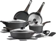 Pots and Pans Set Nonstick, 14 Pcs Induction Cookware Sets, Non-Toxic Non Stick