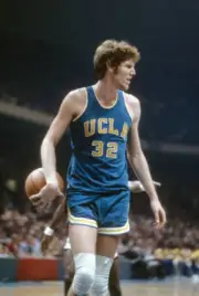 UCLA Bill Walton with the ball vs NC State at Greensboro Coliseum - Old Photo