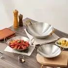 with Two Golden Handles Saucepan Stainless Steel Wok Soup Pan Furnace