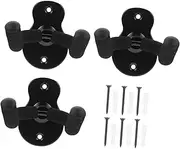 OFFSCH S-shape Guitar Wall Mount Hanger Violin Ukulele Erhu Stand Removable Wall Hooks 3pcs Set