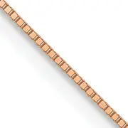 20 Inch 14K Rose Gold .5mm Baby Box With Lobster Clasp Chain