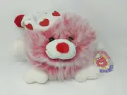 Commonwealth Snowball Pink Heart Puffball Plush VTG 90s 1990s Cute Christmas