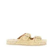 [MANEBI] MANEBI Woven raffia Nordic sandals Woman 40 40 Beige