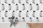 3D Cartoon Red Panda Pattern Self-adhesive Removeable Wallpaper Wall Mural