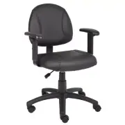 Boss Black Posture Chair W/ Adjustable Arms