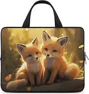 Laptop Case Sleeve Shockproof Computer Carrying Bag Cute Foxes Notebook Case Cover Laptop Bag Water Resistant Computer Cases Tablet Briefcase for Travel Business 12 Inch
