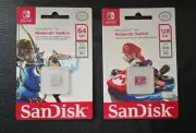 x2 SanDisk Mario & Zelda MicroSDXC for Nintendo Switch Switch Lite 128GB 64GB