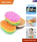 3 Pcs Bath Sponge for Women/Men/Teenager, Exfoliating Bath Sponge Body Sponge...