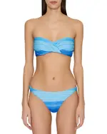 Milly Sunset Stripe Twist Bandeau Bikini Top