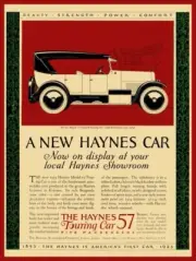 1923 Haynes Automobile Co. New Metal Sign: Kokomo, Indiana