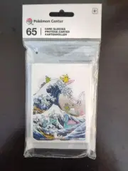 New Pokemon Center Great Wave Pikachu and Friends Card Sleeves TCG (65 Sleeves)