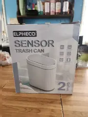 ELPHECO BATHROOM MOTION SENSOR TRASH CAN 2 GALLON AUTOMATIC GARBAGE CAN IN BOX