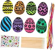Easter Toys 1 Set Scratch Painting Easter Eggs Easter Present for Toddlers Decorative Art