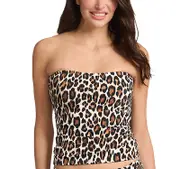 Tommy Bahama Island Cays Leopard Print Bandeau Tankini Top