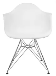 SK Designer Living Replica Eames DAR Eiffel Chair - Plastic & Chrome