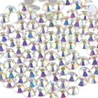 Flat Back Crystal Rhinestones round Gems for Nail Art and Craft Glue Fix, Crysta
