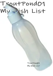 TUPPERWARE ECO Sports Water Bottle 16 oz Ice Blue Flip Top Cap On the Go