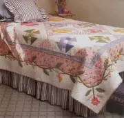SARA'S GARDEN -- APPLIQUE & BLOCK VINTAGE QUILT PATTERN
