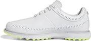 [adidas] Men's Mc80 Spikeless Golf Shoes, Ftwr White/Matte Silver/Lucid Lemon, 15