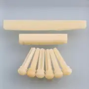 Unbleached Slotted Bone Nut Saddle Bridge Pins Set for YAMAHA FG Series Guitar