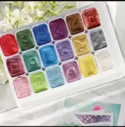 18 Color Professional Highly Pigmented Pearlescent Watercolor Paint Set