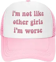 [Generic] You Find It Offensive? I Find It Funny Trucker Hats for Women Pink Men Funny Slogan Pink Hats for Men